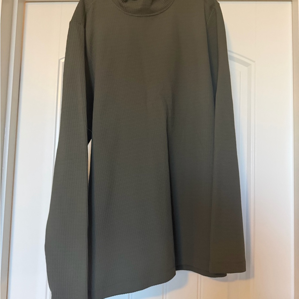 NOBULL Olive Green Waffle Long Sleeve Top